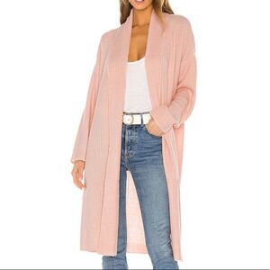 Lovers + Friends Pink Longline Cardigan